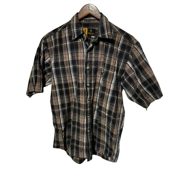 Men's Browning Multicolor Plaid Shirt Size Medium - Picture 1 of 7